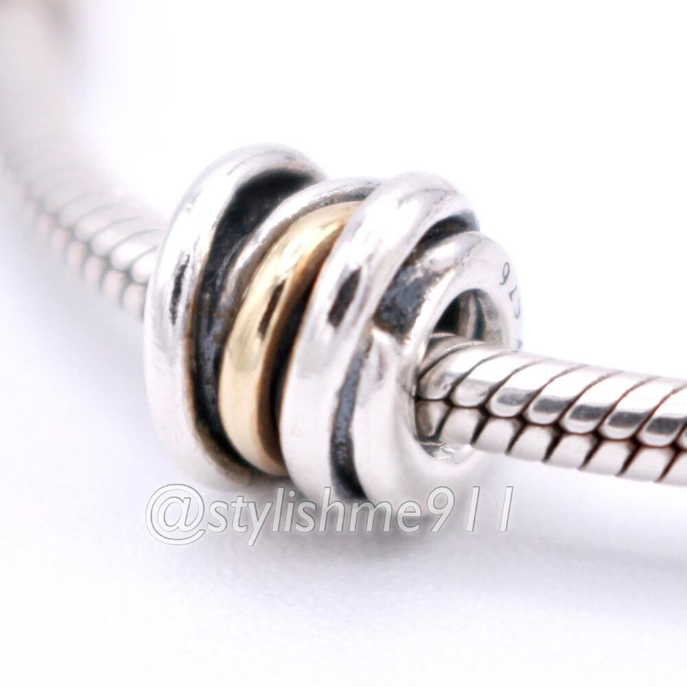 Authentic PANDORA Silver and 14K Gold Ring Cluster Bead - 790153